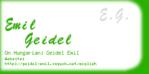emil geidel business card
